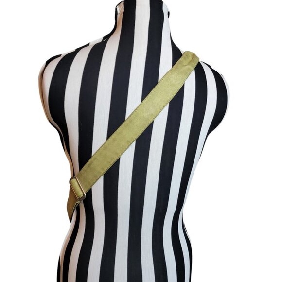 AmeriBag Green Suede Fabric CrossBody Sling Shoulder Bag Healthy BackPack - Picture 6 of 11